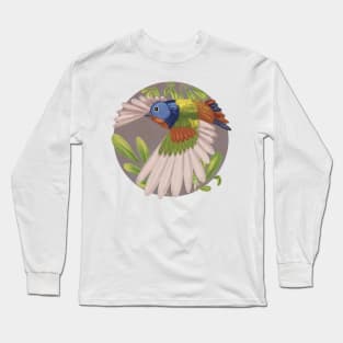 Flying Painted Bunting Dot Long Sleeve T-Shirt